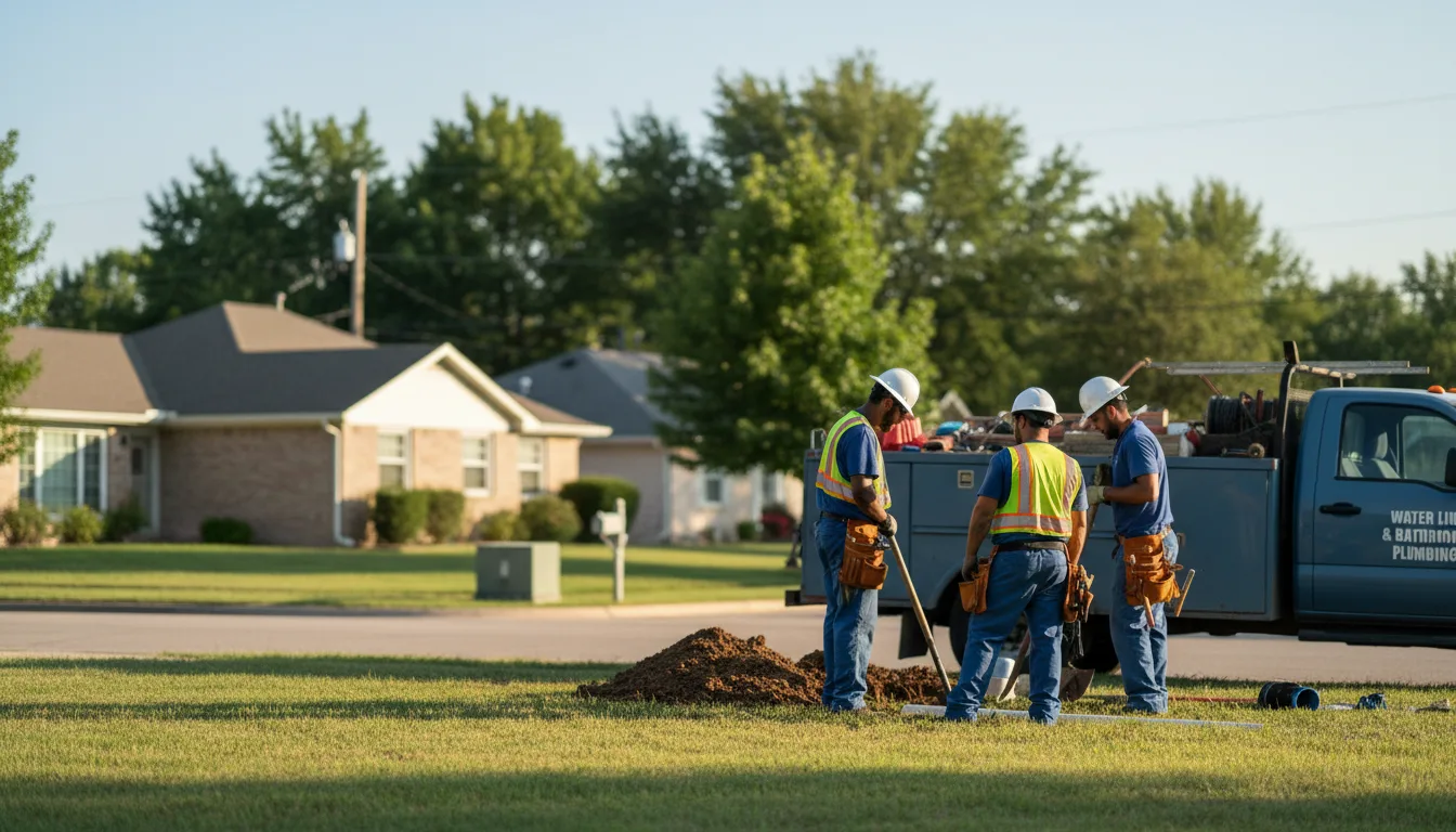 Residential water line and bathroom plumbing service in Nevada, TX